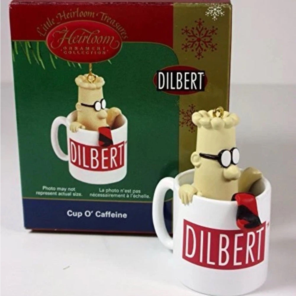 Carlton Cards Dilbert Cuo O' Caffeine Christmas Ornament 2005
